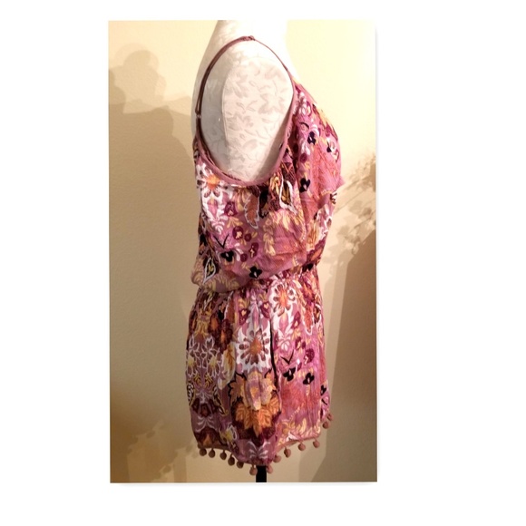 Band of Gypsies Cold Shoulder Pom Pom Romper - Picture 3 of 7